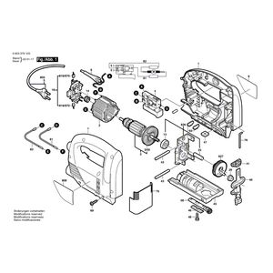 Запчасти для электролобзика Bosch PST 550 230 V 0603379103, деталировка 1