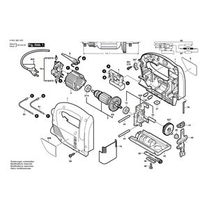 Запчасти для электролобзика Bosch PST 650 E 230 V 0603380503, деталировка 1