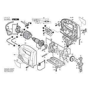 Запчасти для электролобзика Bosch PST 650 PE 230 V 0603381703, деталировка 1