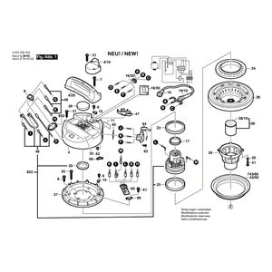 Запчасти для универсального пылесоса Bosch PAS 12-27 F 230 V 0603395203, деталировка 1