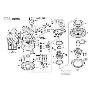 Запчасти для универсального пылесоса Bosch PAS 12-27 F 230 V 0603395203, деталировка 2