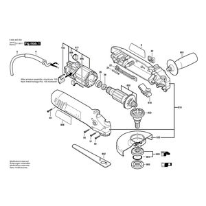 Запчасти для угловой шлифмашины Bosch PWS 600 230 V 0603400003