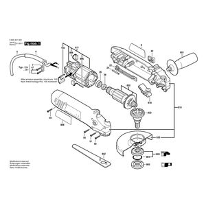 Запчасти для угловой шлифмашины Bosch PWS 650 230 V 0603401902