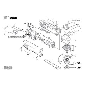 Запчасти для угловой шлифмашины Bosch PWS 7-125 230 V 0603403003
