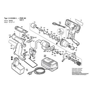 Запчасти для аккумуляторного импульсного гайковерта Bosch PDR 9,6 VE 9.6 V 0603939866