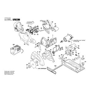 Запчасти для аккумуляторной циркулярной пилы Bosch PKS 14,4 V 14.4 V 0603942403