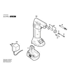 Запчасти для насоса воздушного Bosch PAG 9,6 V 9.6 V 0603946603, деталировка 1