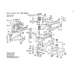 Запчасти для маятниковой ножовки Bosch PFZ 550 PE 230 V 0603997757, деталировка 1