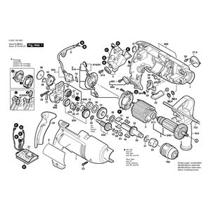 Запчасти для ударной дрели Bosch PSB 730-2 RPE 230 V 0603998331, деталировка 1