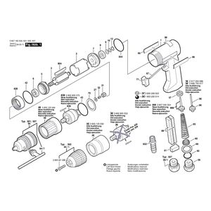 Запчасти для дрели Bosch 320 WATT-SERIE 320 WATT- 0607160501, деталировка 1