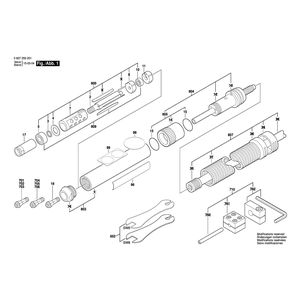 Запчасти для прямой шлифовальной машины Bosch 50 WATT-SERIE 50 WATT 0607250201, деталировка 1