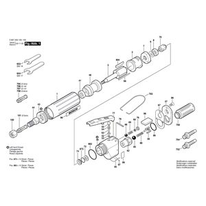 Запчасти для прямой шлифовальной машины Bosch 180 WATT-SERIE 180 WATT 0607253100, деталировка 1