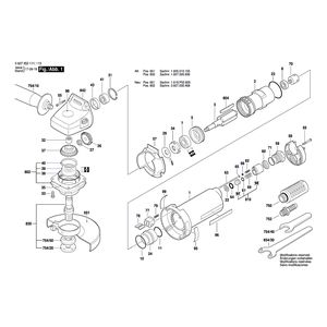 Запчасти для угловой шлифмашины Bosch 550 WATT-SERIE 550 WATT 0607352113