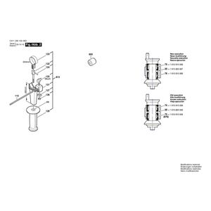 Запчасти для перфоратора Bosch UBH 4/26 220 V 0611205803, деталировка 2
