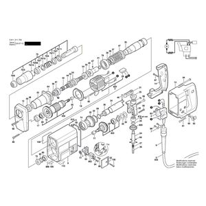 Запчасти для перфоратора Bosch UBH 4/26 SE 220 V 0611211703, деталировка 1