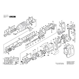 Запчасти для перфоратора Bosch UBH 2-20 SERL 220 V 0611212703, деталировка 1