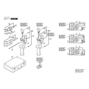 Запчасти для перфоратора Bosch UBH 2-20 SERL 220 V 0611212703, деталировка 2
