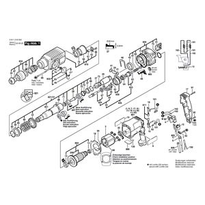 Запчасти для перфоратора Bosch GBH 2-24 DS 230 V 0611218003, деталировка 1