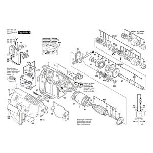 Запчасти для аккумуляторного отбойного молотка Bosch GBH 24 VRE 24 V 0611225583