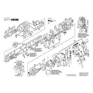 Запчасти для перфоратора Bosch GBH 2 SR 230 V 0611226763, деталировка 1