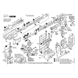 Запчасти для перфоратора Bosch PBH 380 230 V 0611227999