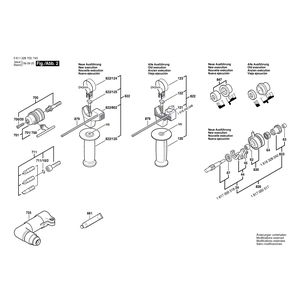Запчасти для перфоратора Bosch GBH 2-24 DSR 230 V 0611228703, деталировка 2
