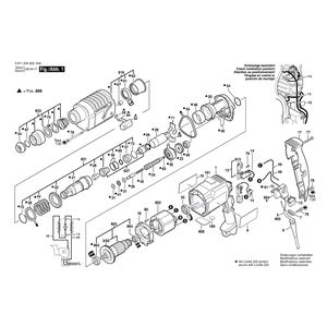 Запчасти для перфоратора Bosch GBH 2-20 S 230 V 0611234003, деталировка 1