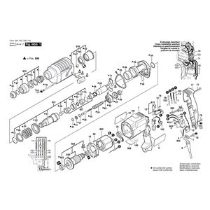 Запчасти для перфоратора Bosch GBH 2-20 SRE 230 V 0611234703, деталировка 1