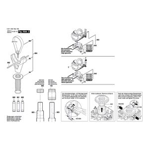 Запчасти для перфоратора Bosch GBH 11 DE 230 V 0611245703, деталировка 2