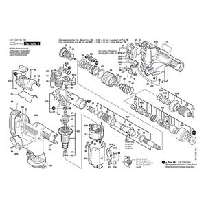 Запчасти для перфоратора Bosch GBH 3-28 FE 230 V 0611249703, деталировка 1