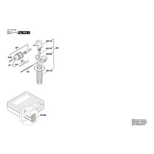 Запчасти для перфоратора Bosch GBH 2-26 E 230 V 0611251603, деталировка 2