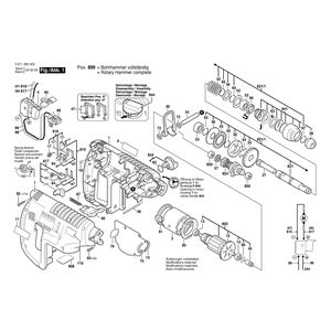 Запчасти для аккумуляторного отбойного молотка Bosch GBH 24 VRE 24 V 0611260503