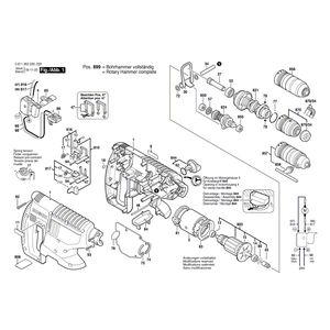 Запчасти для аккумуляторного отбойного молотка Bosch GBH 24 VF 24 V 0611262220