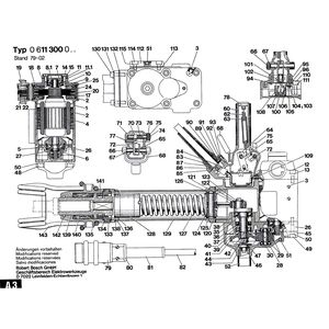 Запчасти для перфоратора Bosch 220 V 0611300003, деталировка 1