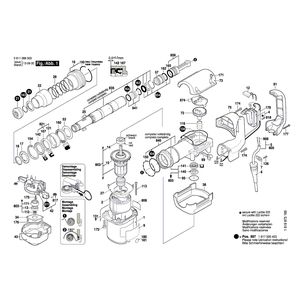 Запчасти для отбойного молотка Bosch GSH 500 230 V 0611388065, деталировка 1