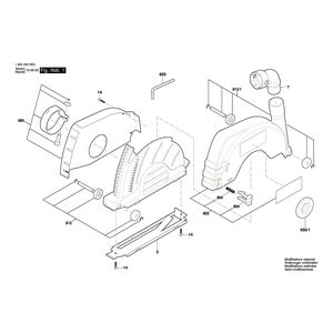 Запчасти для отсасывающего колпака Bosch GDE230 FC-S 1600A0020F