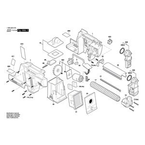 Запчасти для отсасывателя пыли Bosch GDE 18V-16 18V 1600A0051N, деталировка 1