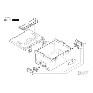 Запчасти для чемодана для инструмента Bosch L-Box 2608438693, деталировка 1