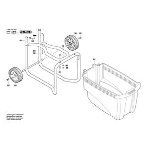 Запчасти для измельчителя садового Bosch AXT 22 D 230 V 3600H03000, деталировка 3