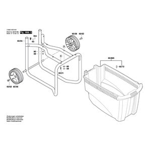 Запчасти для измельчителя садового Bosch AXT 25 D 230 V 3600H03101, деталировка 3