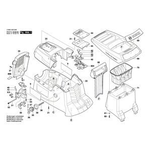 Запчасти для измельчителя садового Bosch AXT 23 TC 230 V 3600H03200