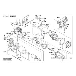 Запчасти для измельчителя садового Bosch AXT 25 TC 230 V 3600H03301, деталировка 2