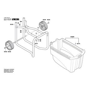 Запчасти для измельчителя садового Bosch AXT 25 TC 230 V 3600H03301, деталировка 3