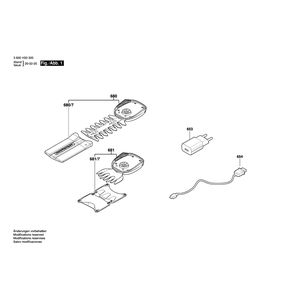 Запчасти для аккумуляторных ножниц Bosch EasyShear 3.6 V 3600H33300, деталировка 1