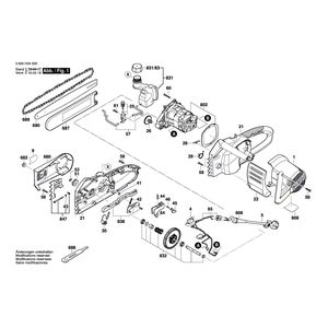 Запчасти для цепной пилы Bosch AKE 40 230 V 3600H34003, деталировка 1