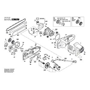 Запчасти для цепной пилы Bosch AKE 40 S 230 V 3600H34600, деталировка 1