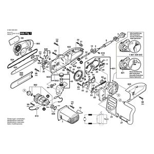 Запчасти для цепной пилы Bosch AKE 30-18 S 230 V 3600H36A00, деталировка 1