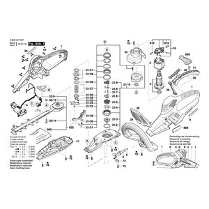 Запчасти для кустореза Bosch AHS 45-26 230 V 3600H47E07, деталировка 1
