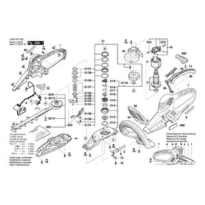 Запчасти для кустореза Bosch AHS 60-26 230 V 3600H47H02, деталировка 1