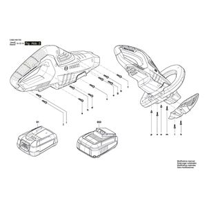 Запчасти для кустореза Bosch AHS 55-20 LI 18 V 3600H49G00, деталировка 2